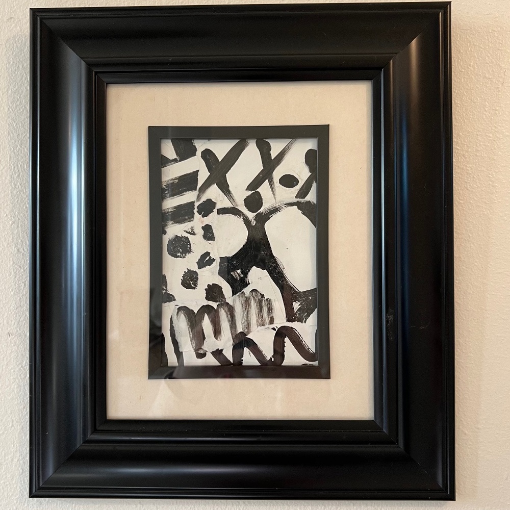 🖤 Original Black & White Collage Art – Framed & Ready to Hang